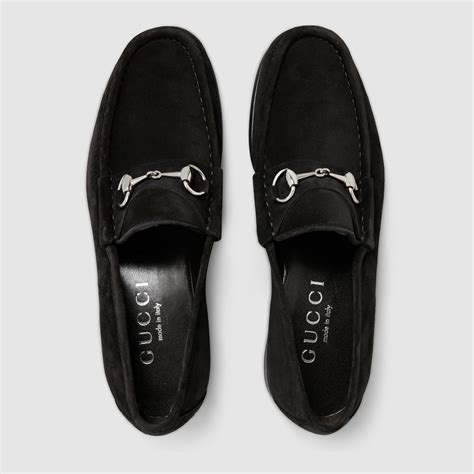 gucci suede loafers black